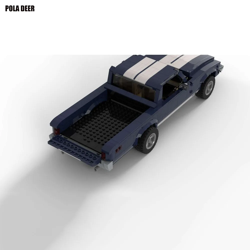 Poladeer 1123 Pcs Gt Mustang Pick-Up Truck Creatieve Kleine Deeltjes Jongen Assemblage Bouwstenen Educatief Speelgoed Vakantie Cadeau