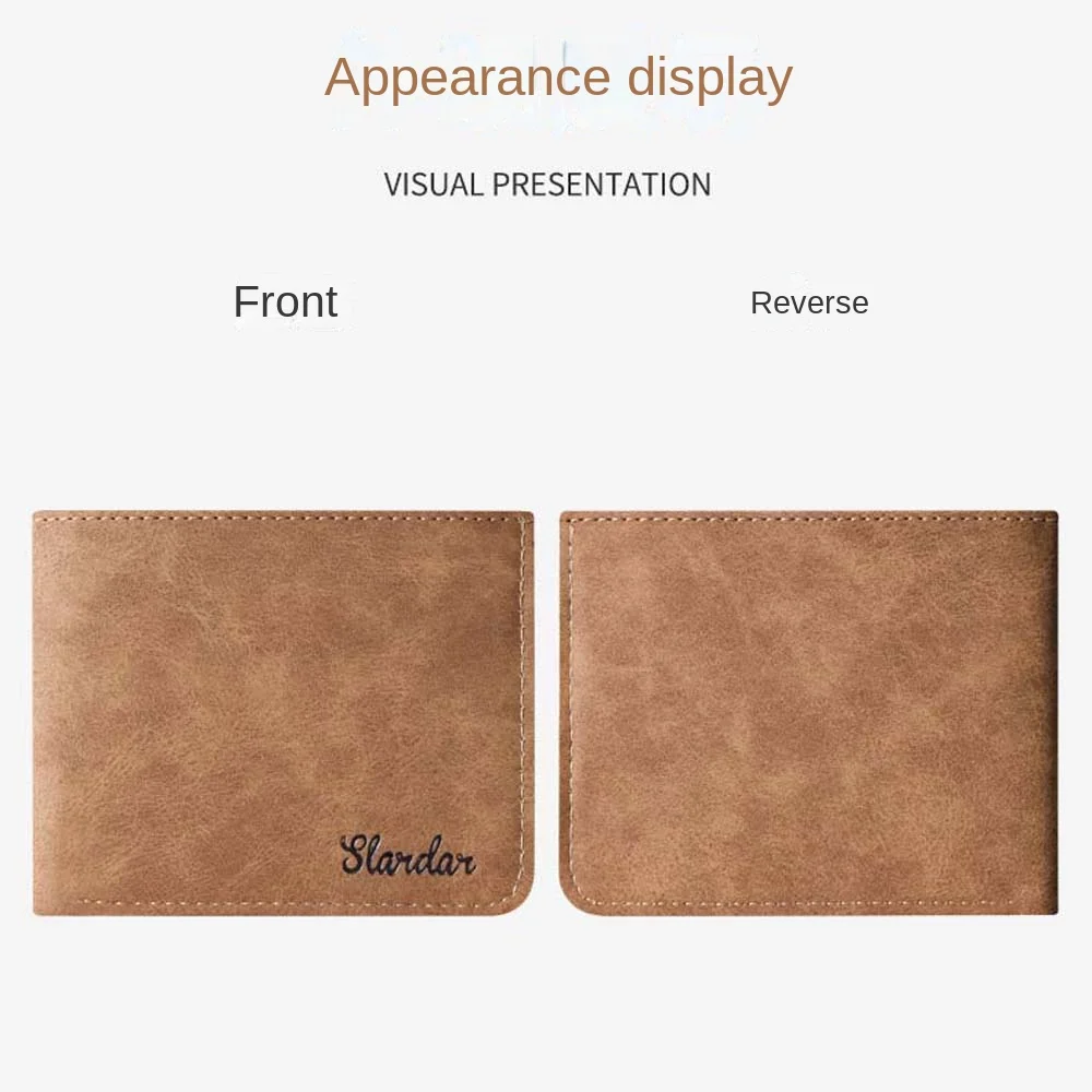Male Wallets Money Bag Men Wallet Cash Clip Multi-slot Business Card Holder Card Holder Ultra-thin ID Card Cover Outdoor