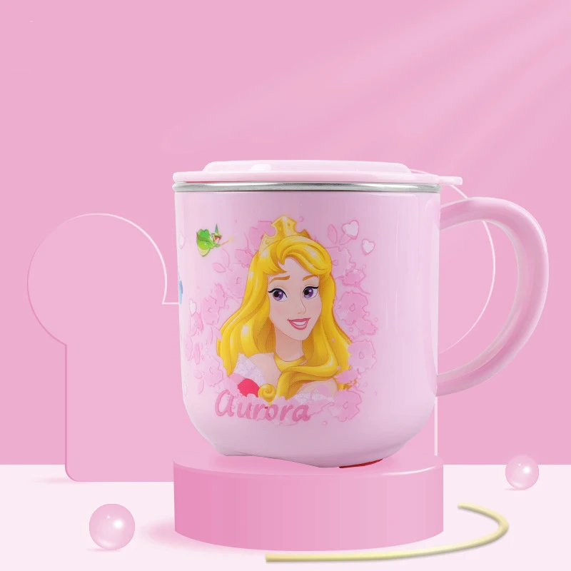 Disney Cups Princess Frozen Elsa Anna Milk Cup Cartoon Mickey Minnie tazza in acciaio inossidabile tazza per bambini Mickey Mug regalo di natale