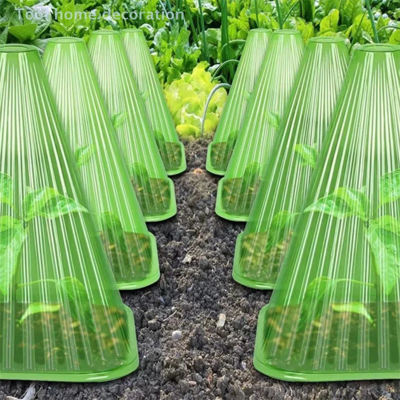 Plant Bell Cover 5Pcs Reusable Anti-frost Greenhouse Plants Light Translucent Transparent Garden Clothes Yard Supplies