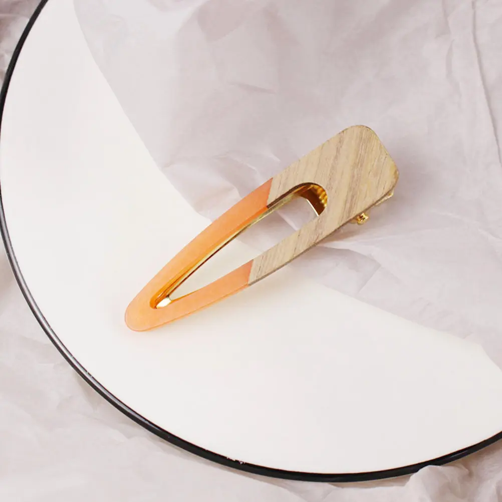 

Набор из 4 заколок для волос: ретро-стиль, акрил и дерево, простые, легкие, удобные для вечеринок, свадеб, помолвок, повседневного использования