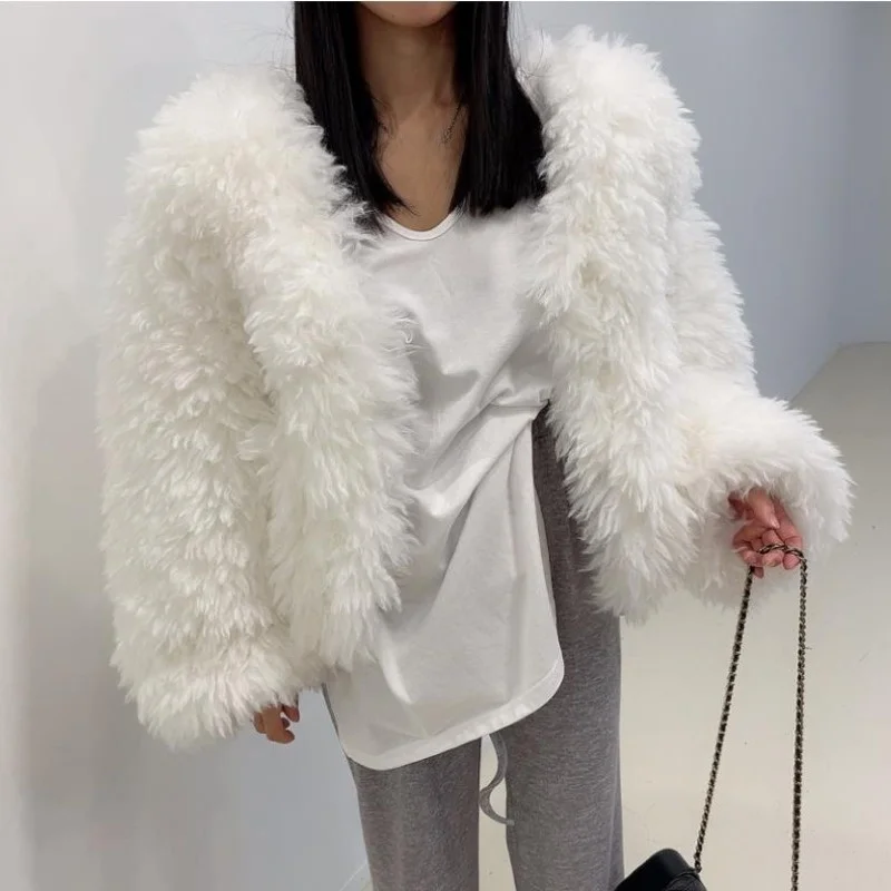 معطف شتوي نسائي من الفرو المنفوش من Jaet مصنوع من القطن الصديق للبيئة معطف شتوي كوري مناسب للشارع #5