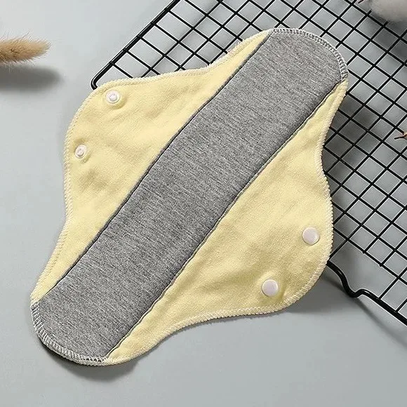 

Washable Reusable Eco Friendly Sanitary Pads, Leakproof Cotton Napkins, for Women Sustainable Menstrual Daily Use H2756