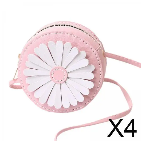 

Daisy Themed PU Leather Shoulder Bag DIY Set Cute Round Crossbody for Ladies Casual Handmade Pouch