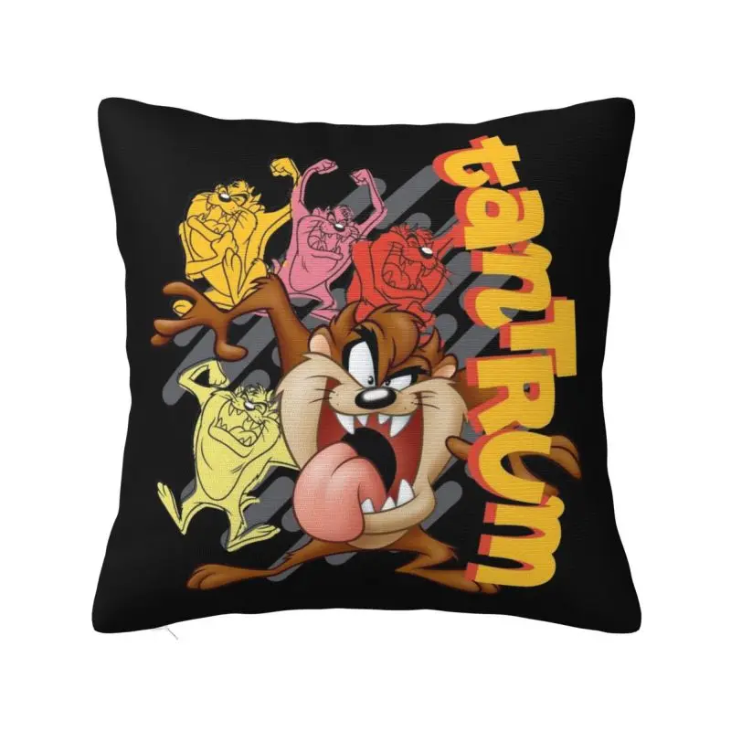 Custom Taz Tasmanians Devils Cushion Cover Sofa Home Decor Square Pillow Cover