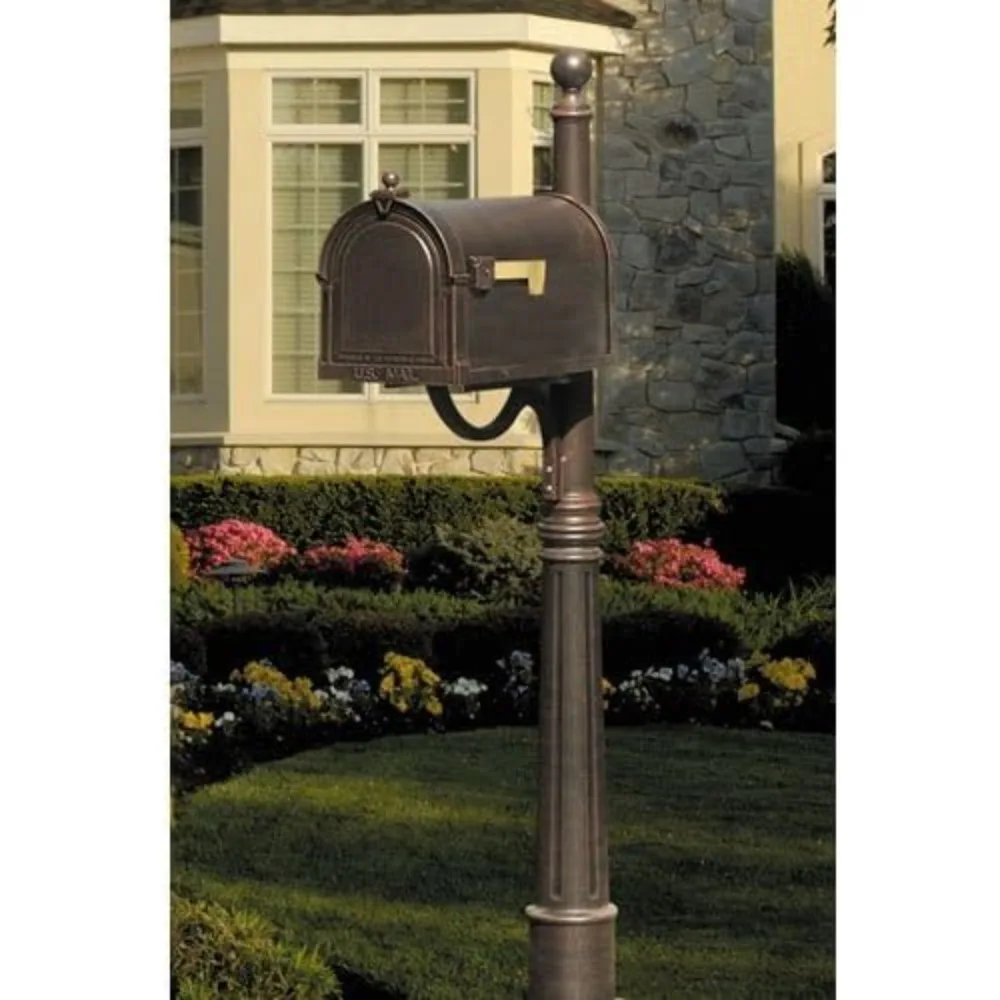 Curbside Mailbox with Aluminum Post - Copper Mailbox with Ashland Post - SCB-1015_SPK-600-CP