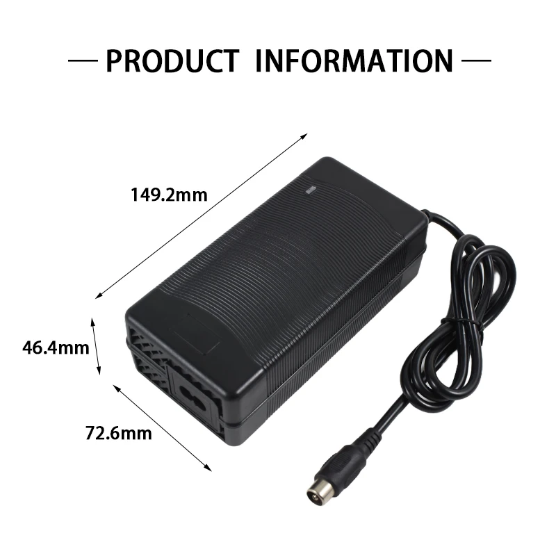 42V 4A High quality Smart Fast Charging Lithium Battery Charger For 36V 10Series Li-ion Charger Built-in fast cooling fan
