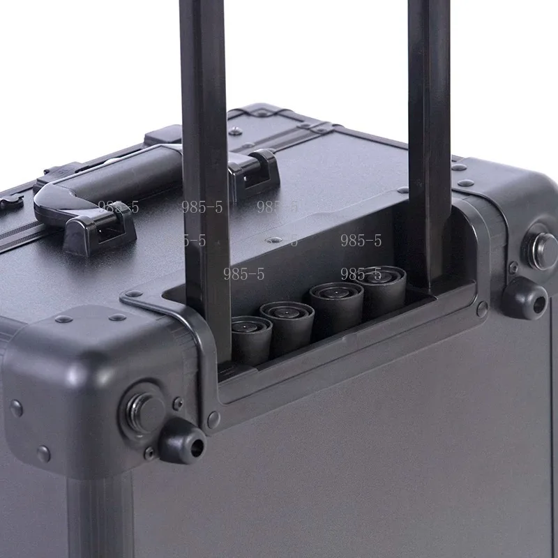Beauty Toolbox Cosmetic Case with Hidden Bracket Light Box, Professional Lamp Trolley for Makeup Artists