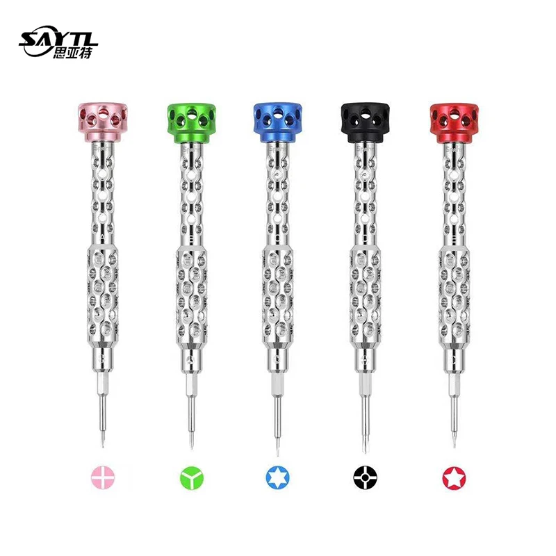 1/5 Pieces Set Precision screwdriver 0.6 Y/0.8 Pentalobe/1.5 2.5 Phillips/T2 for iPhone Samsung xiaomi Mobile phone repair tools