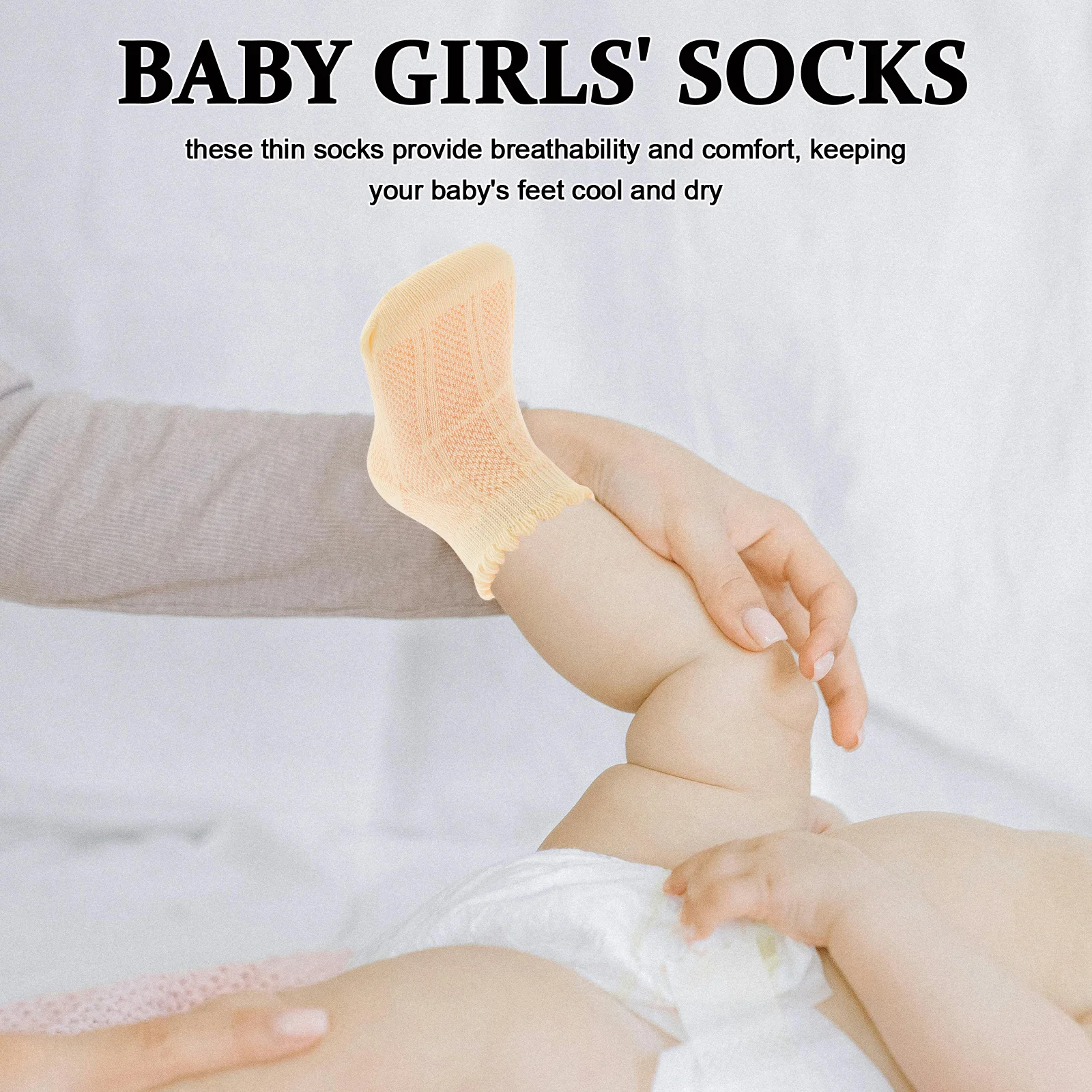 

3Pairs Baby Girls Socks Breathable Cotton Lace Edge Summer Thin Sock Toddler Infant Ankle Socks Infant Ankle Sock