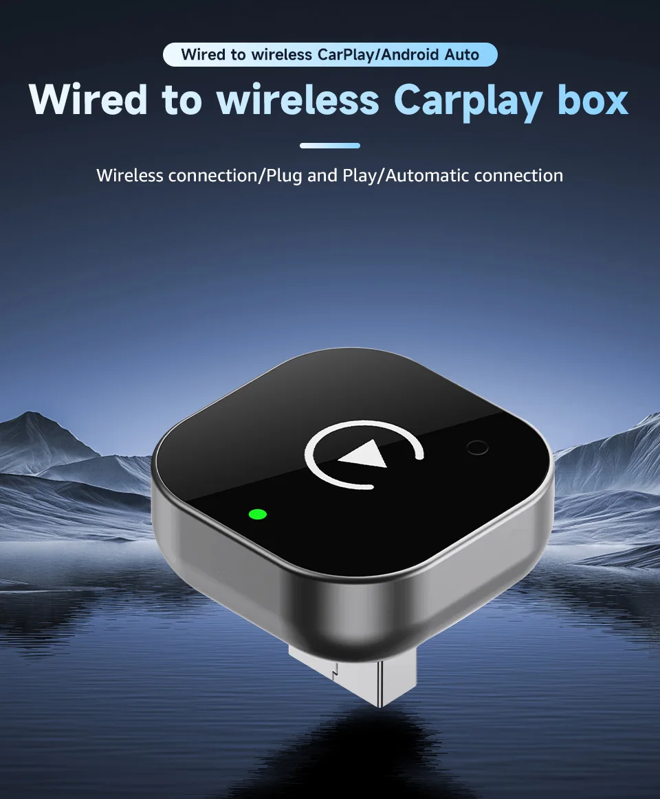 

Универсальный беспроводной адаптер CarPlay Android Auto — USB-ключ Plug & Play | Совместим с VW Toyota Ford Benz Nissan Honda BMW