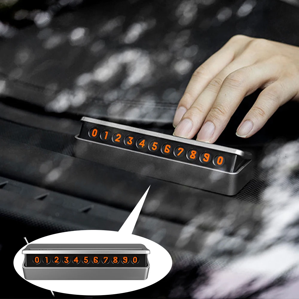 Car Temporary Parking Card For Mini Cooper JCW One S Countryman R55 F56 Clubman Auto Front Windshield Move Moving Number Board