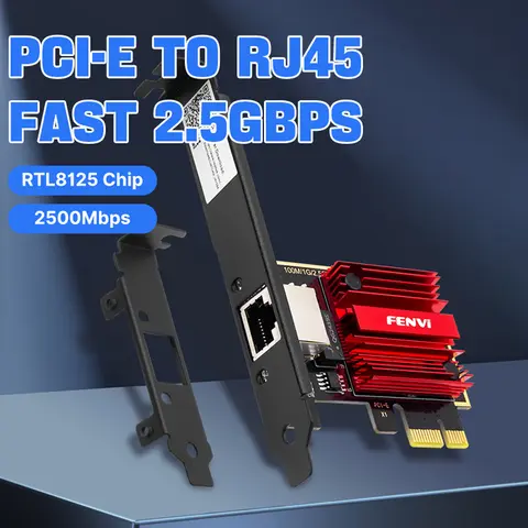 PCI-E To RJ45 2.5G WiFi Card 2500M Ethernet Lan adapter RTL8125 PCI Express Fast Network adaptador For Desktop PC