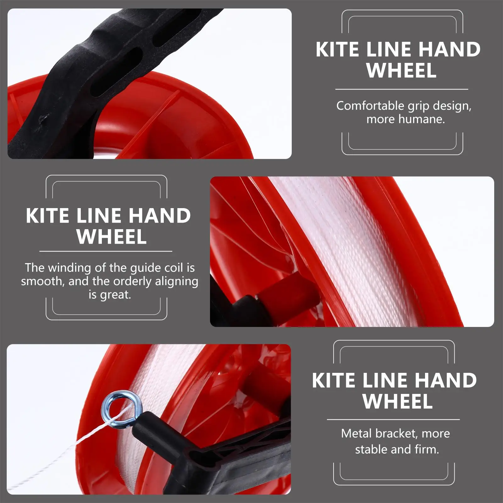 2 Stücke Kunststoff Rad Kite Line Reel ABS Welle Kite Flying Tools Glatte Spulen Großer Schutz Bequemer Griff Rot