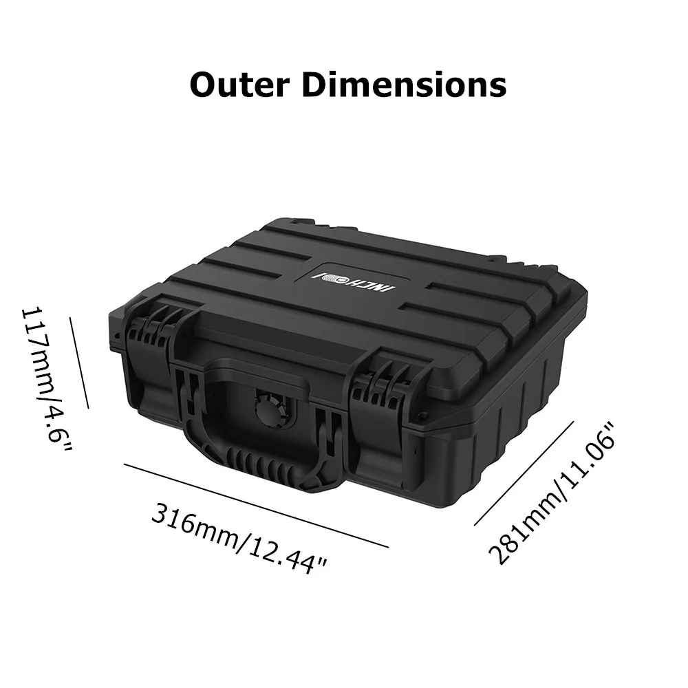 IP67 Waterproof Plastic Case With Foam Internal 280x220x107mm Tool Case Protective Tool Box Hard Case Storage Toolbox