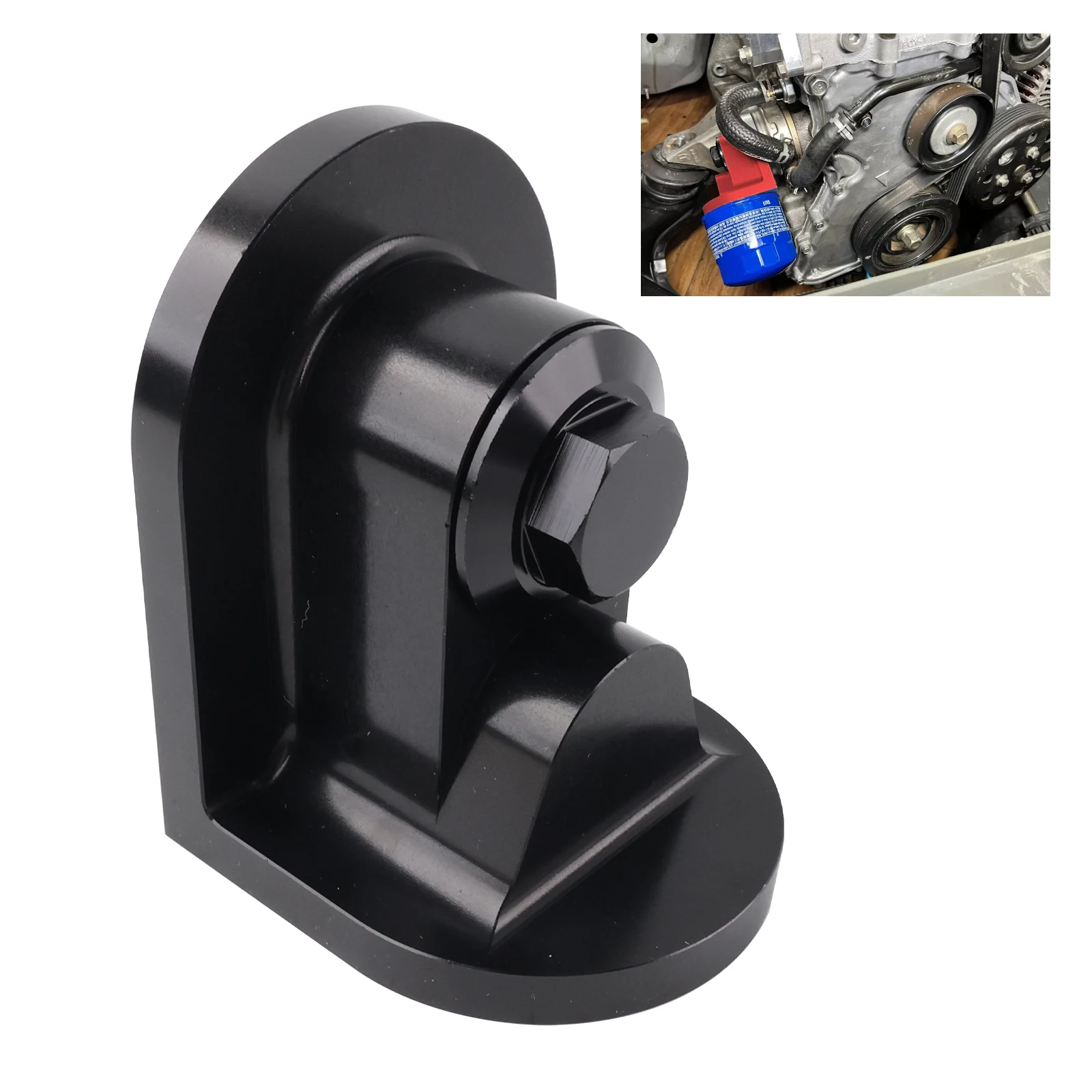 Automobiles Parts 90 Degree Oil Filter Relocation Adapter Black Aluminum For Honda EG EK Civic K B D H F Series Engine