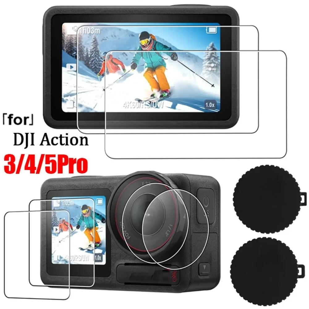 For DJI Osmo Action 5 Pro 4 3 Screen Protector Screen Protector Tempered Glass for DJI Action 4 5 PRO Accessories Lens Protector