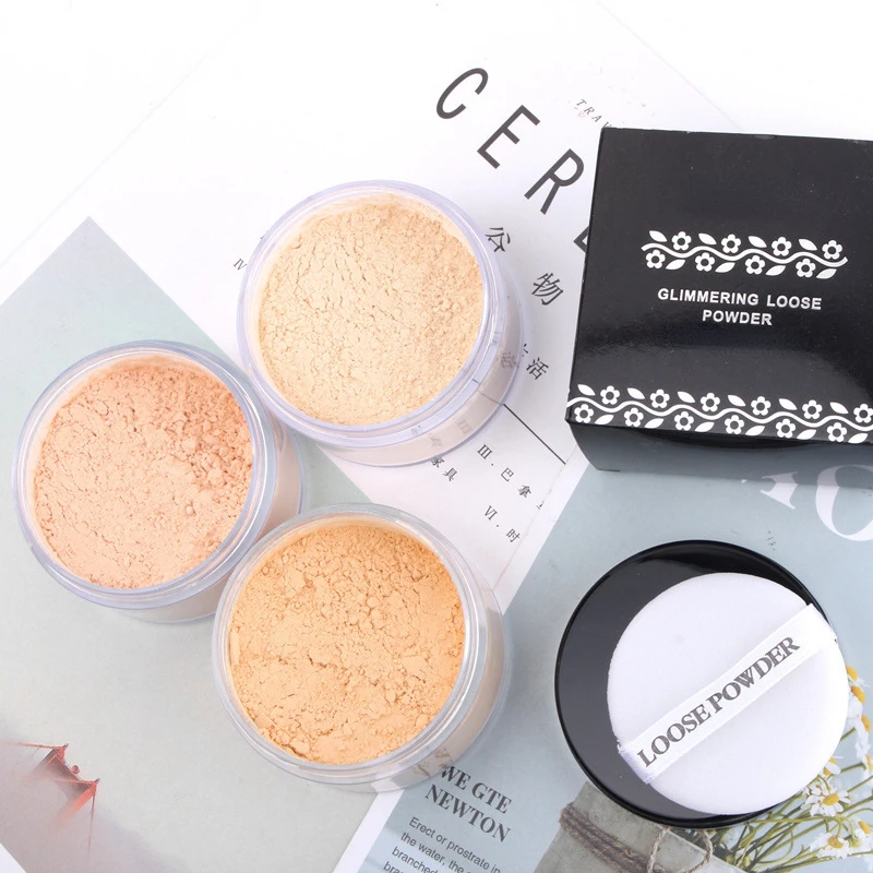 Long Lasting Loose Powder Setting Transparent Waterproof Powder Soft Makeup Light Powder Oil Control Coverage Face Cosmetics