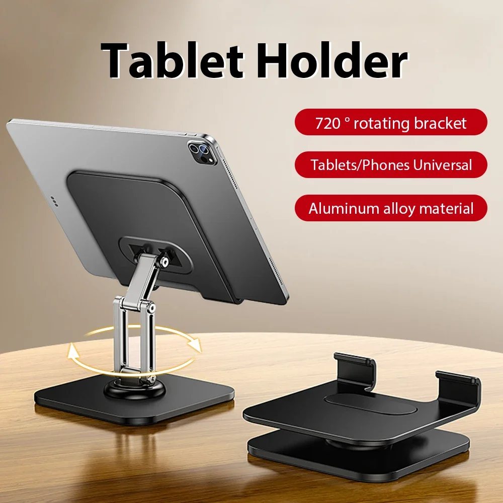 360° Rotatable Holder Tablet Portable Foldable Aluminum Desktop Stand For iPad Pro 13 Xiaomi Samsung HuaWei Tablet Phone Bracket