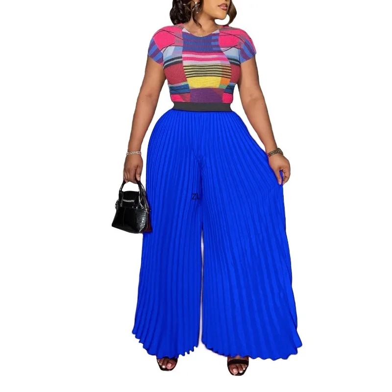 Two 2 Piece Pant Sets Women Outfit Summer Clothes African Dresses for Women 2025 Sexys New in Matching Set Dames Africa Clothing