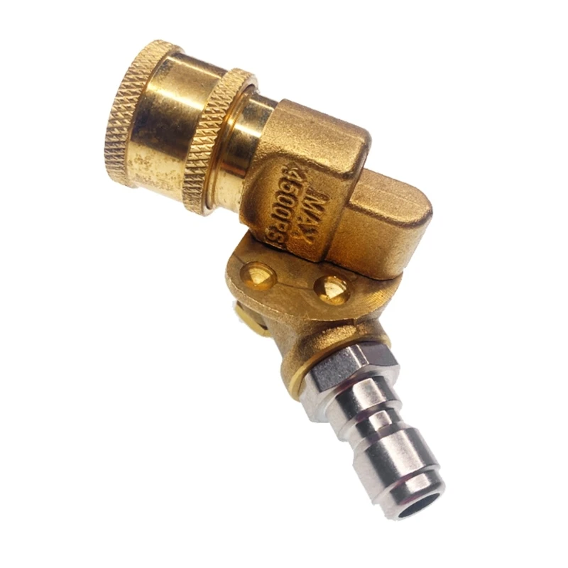 

1/4" Quick Rotary Coupler Adjustable Adapter with Nozzles Connection for High Pressure Car Dropshipping