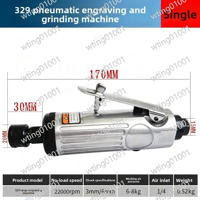 Pneumatic Die Grinder Heavy Duty Industrial Multi Function Air Tool 329 Engraving Grinding Polishing Machine for Tire Repair