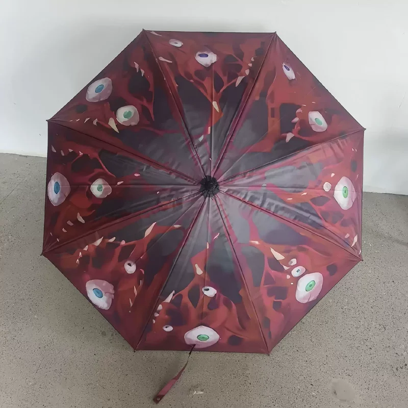 Library of Ruina Geburah Cosplay Umbrella Cute Sunshine And Rainy Windproof Folding Parasol Umbrella with Black Coating Dropship