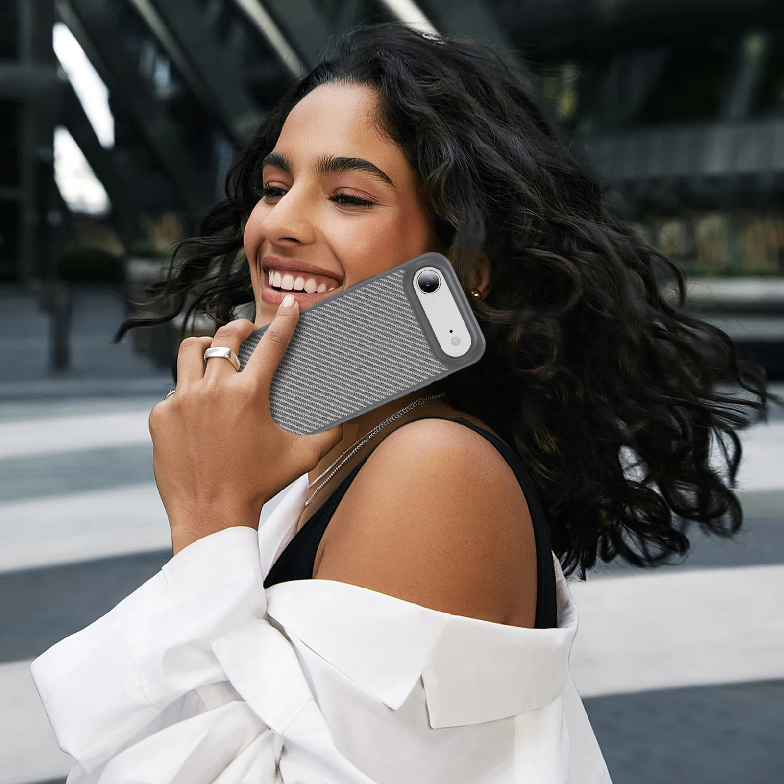 Aksesoris Ponsel Casing Anti Debu untuk Iphone 17 Air 15 16 Pro Max 14 Plus 13 Iphone17 Iphone16 Iphone15 Penutup Serat Karbon