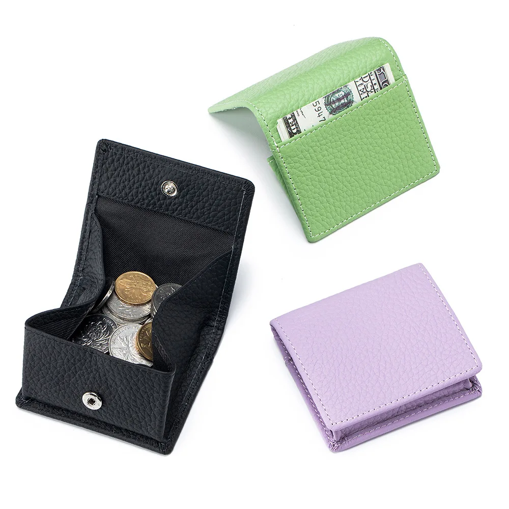 Prawdziwa skóra Unisex portfel luksusowy Design słynnej marki Hasp kwadratowy portfel dziewczyny Mini portfel kobiet małe portmonetki