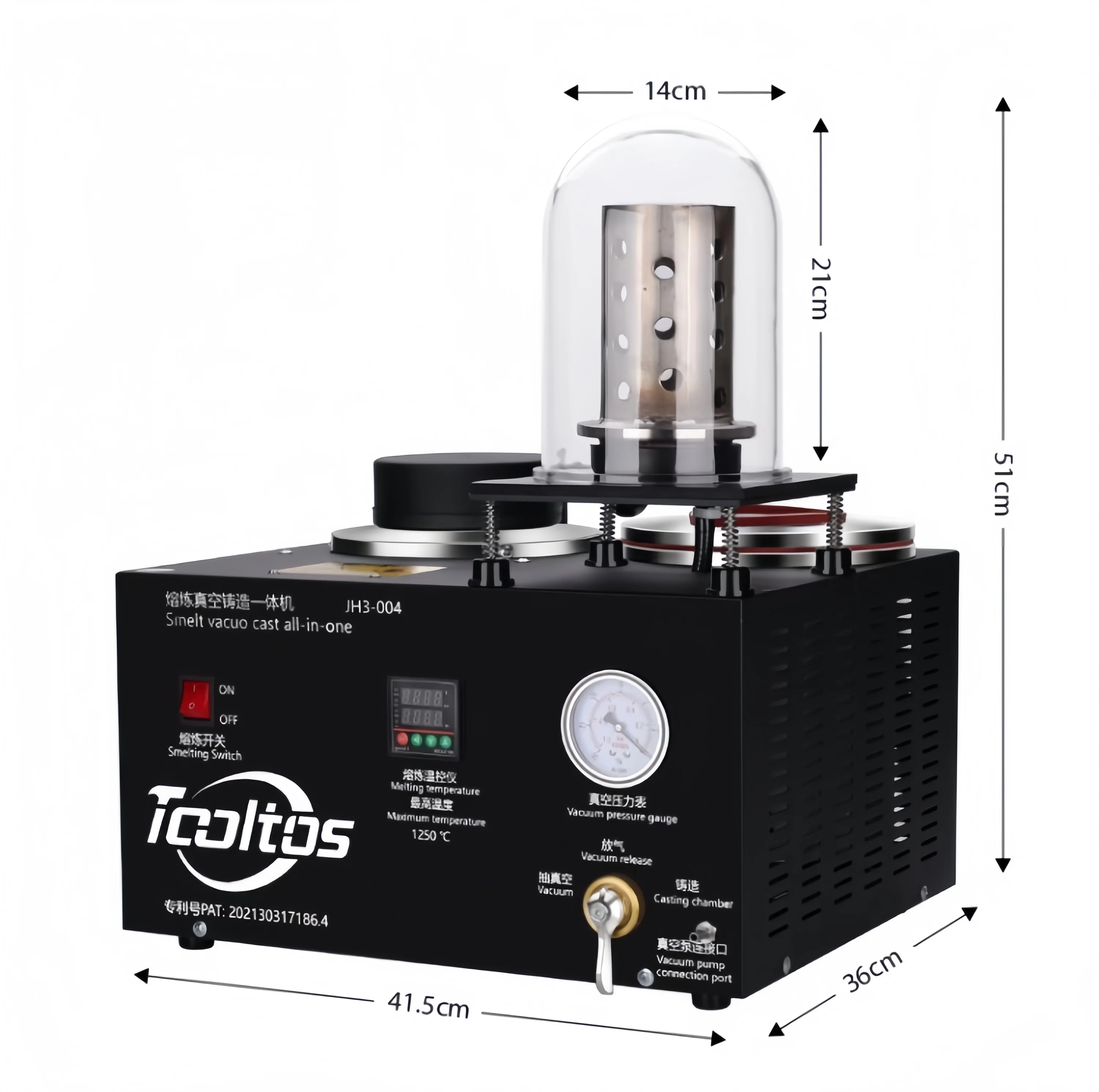 Jewelry Tools Metal Smelting Mold Casting Digital Vacuum Equipment Crucible Gold Metal Silver Refine Melting Suction CastMachine