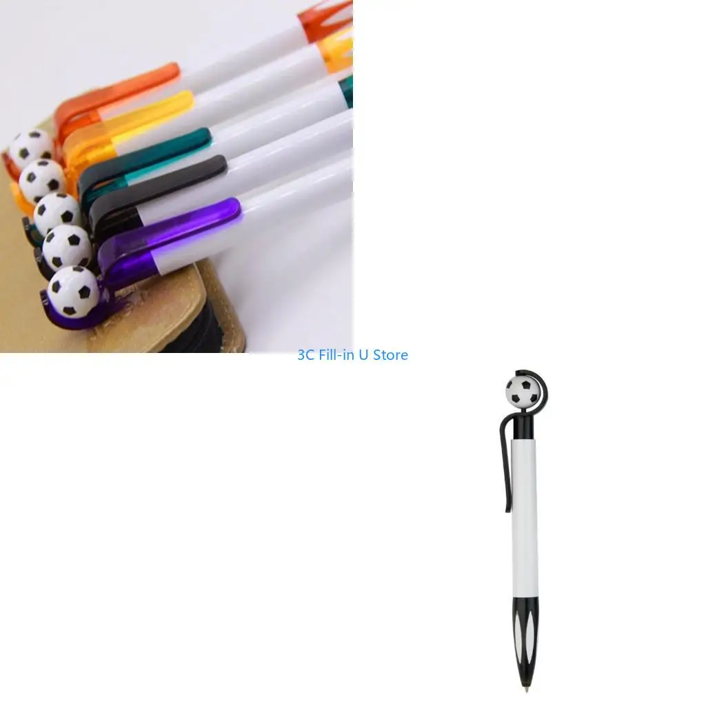 

G8TA Retractable Ballpoint Pen Refillable Anti-slip Silicone Grip Pocket Clip for Kid
