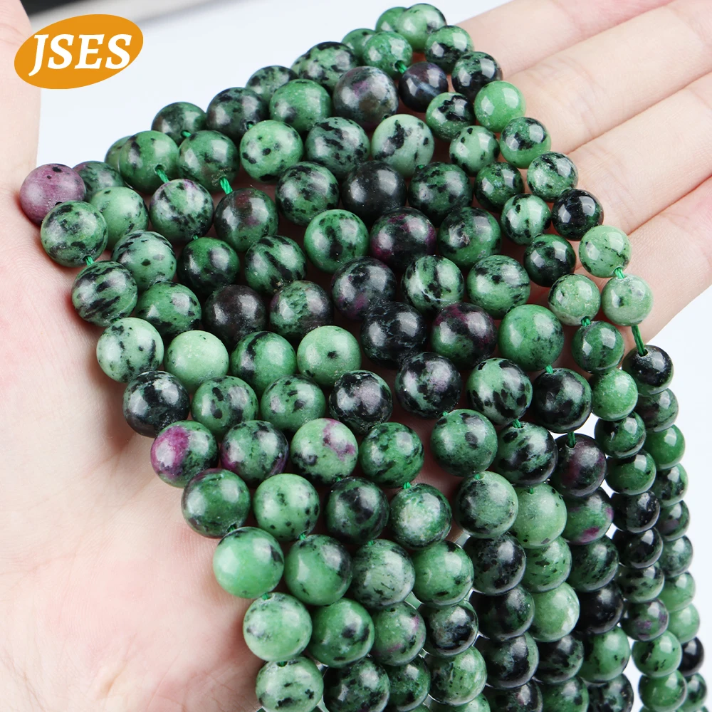 AA Natural Ruby Zoisite Epidote 4-10mm Strand Loose Beads for Jewelry Making Bracelets Necklace DIY Beads Accessorries Wholesale