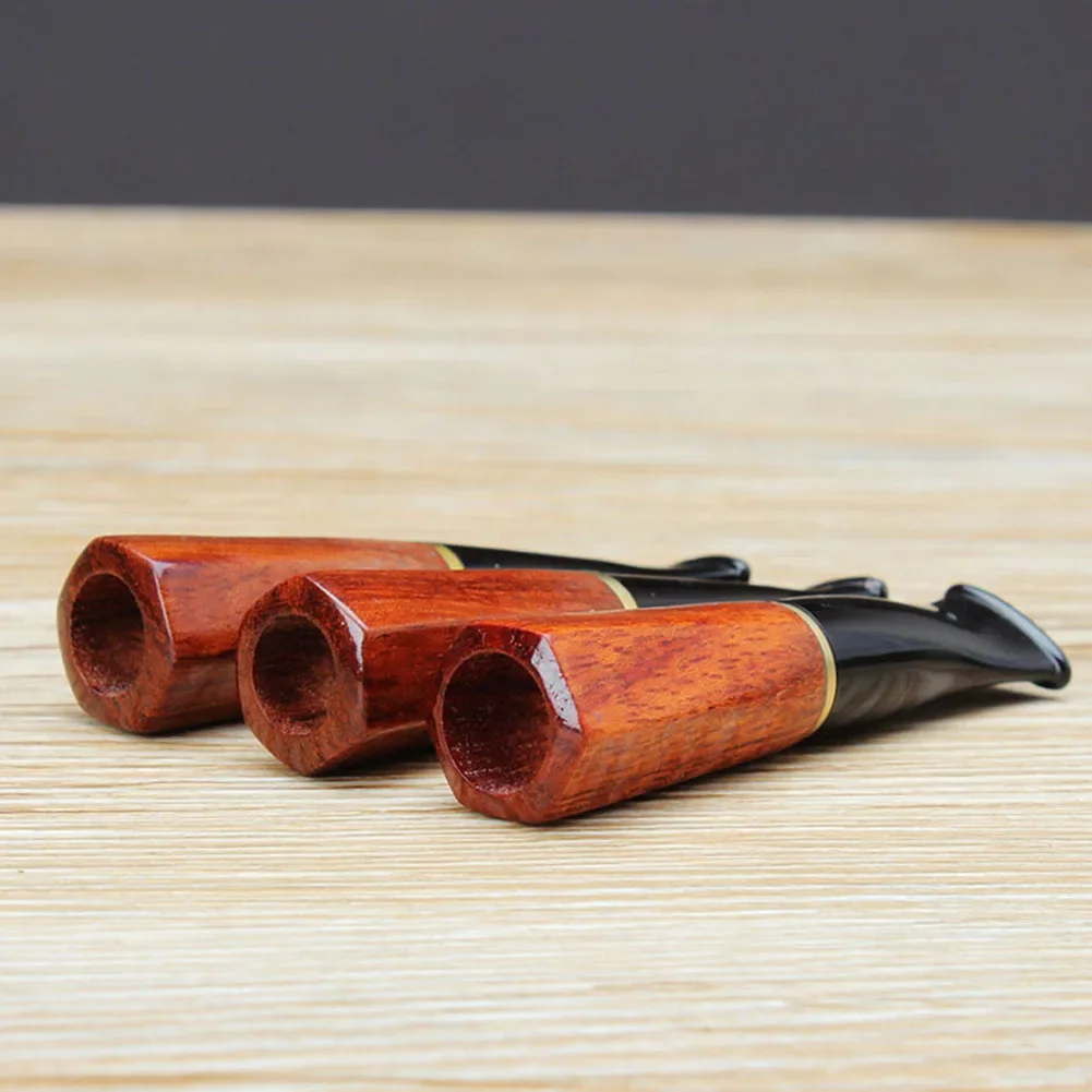 Wooden Cigar Mouthpiece Holder Tip Pear Wood Reusable Cigar Tip with Filter Washable Cigar Holder Filter Bite Mouthpiece Tip