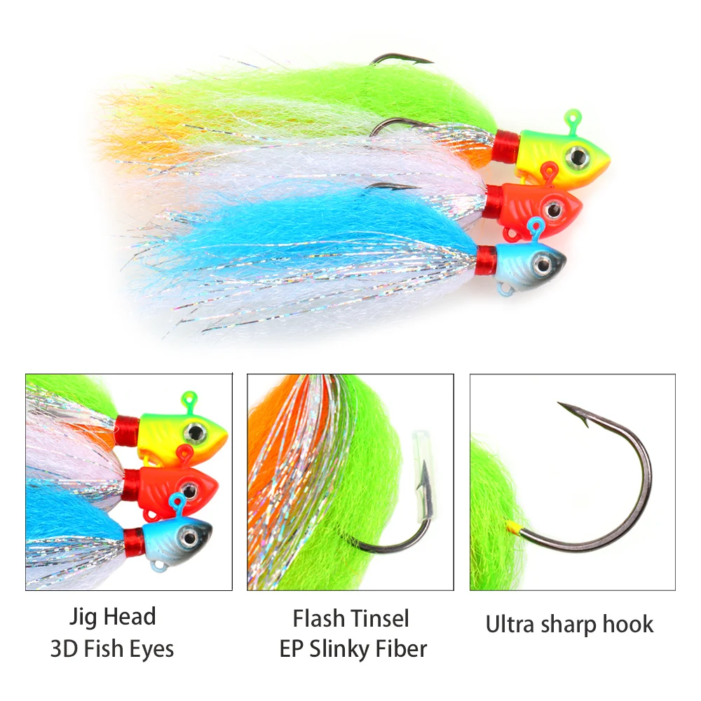 10g 15g 20g Jig Head Bucktail  - Jig Head Lure ulasan dan harga