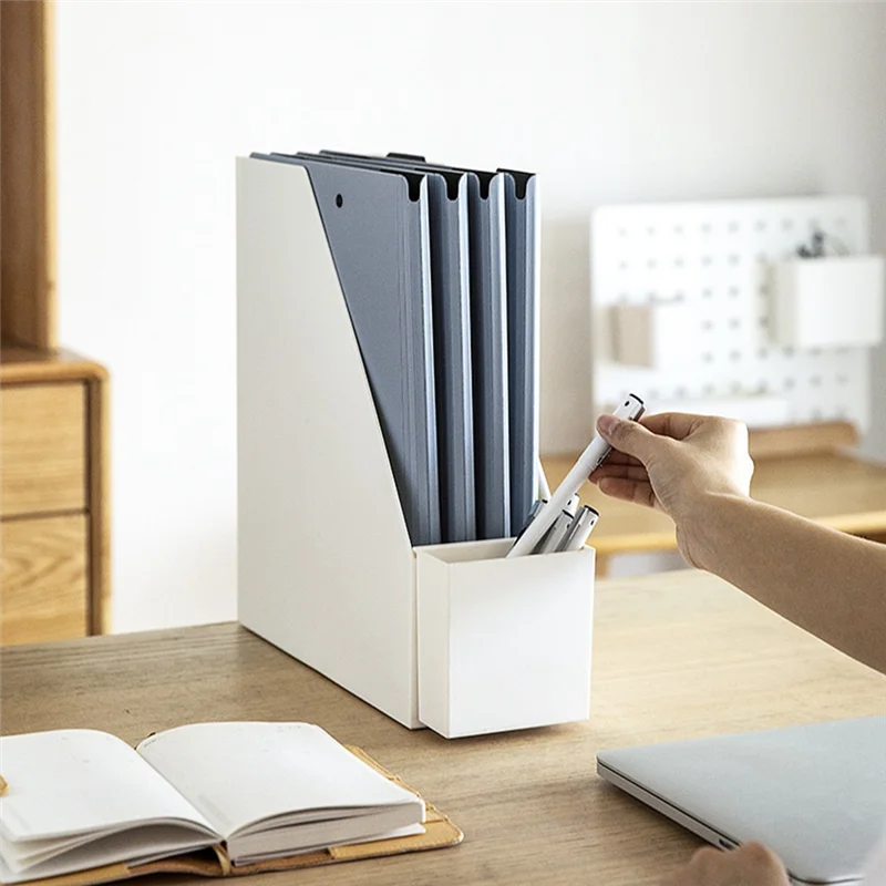 ABWR-1 PCS Bureau Boek Organisator Rek Thuiskantoor Opbergdoos Boek Briefpapier Opbergrek Wit Verticaal Stapelbaar Gratis Combinati