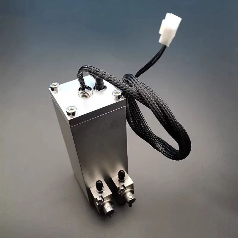 Metal secondary ink cartridge for inkjet printer for Jingutians UV machine with single and double valves auxiliary ink bottle