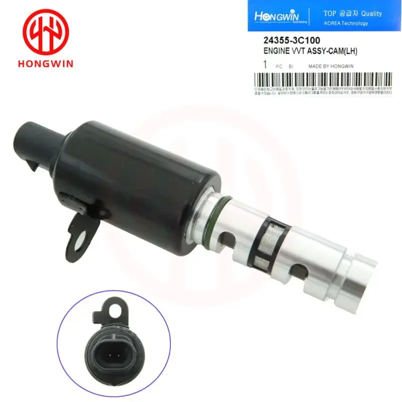 24355-3C100 243553C100 Intake Valve VVT oil control Solenoid for HHyundai Veracruz Azera Santa Fe Kia AMANTI SEDONA 2007-2012