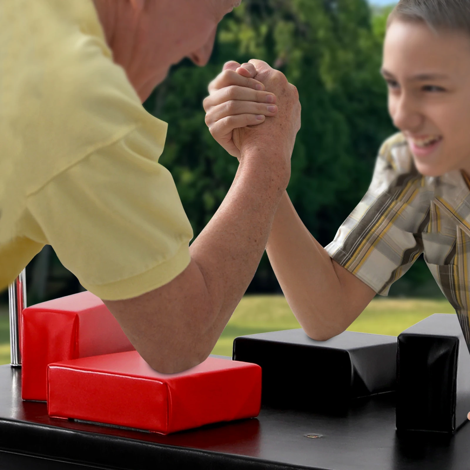 

Professional Arm Wrestling Table, Durable PU, EVA, and Wood Construction for Gym & Home Use