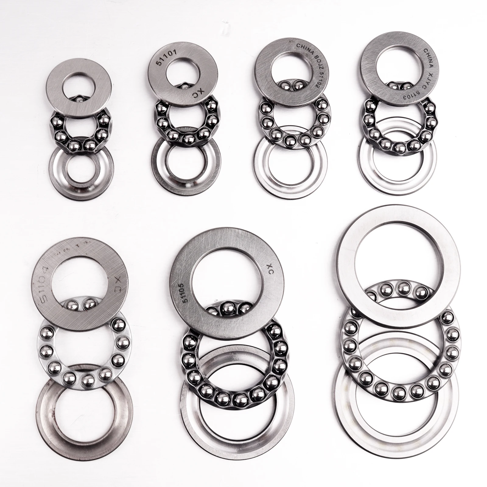 

4PCS/Set Plane Thrust Bearing Axial Ball Bearings 51100 51101 51102 51103 51104 51105 51106 Bearing Steel