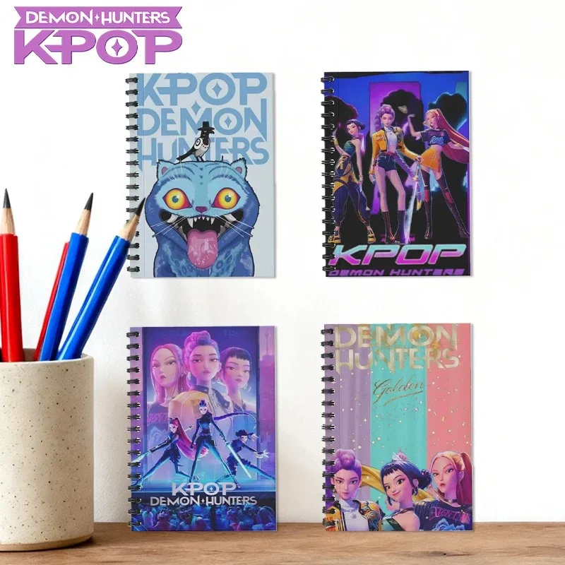 K-pop شيطان الصيادين أنيمي أجهزة الكمبيوتر المحمولة A6 القرطاسية لفائف الكتابة منصات للطلاب اللوازم المدرسية مكتب الملحقات هدية #1