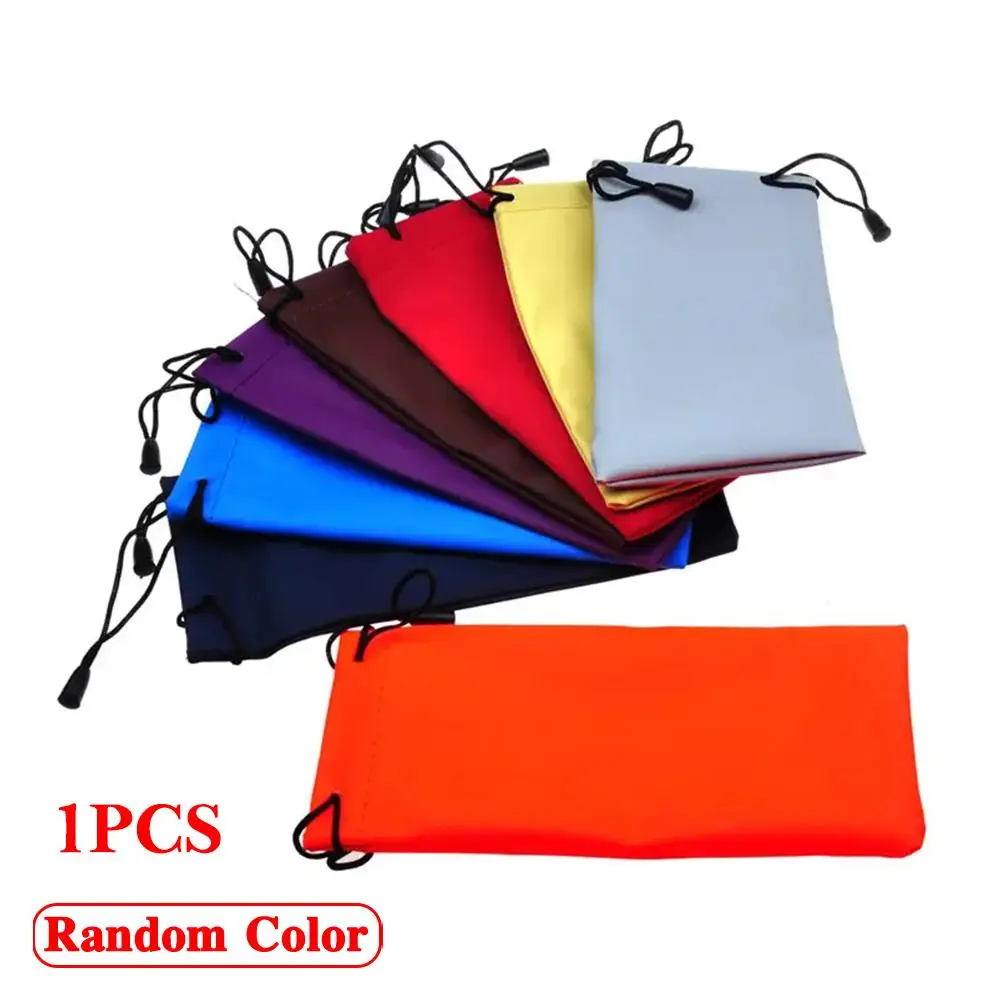 Мягкие тканевые сумки для очков, однотонные сумки для солнцезащитных очков на шнурке, индивидуальный футляр для очков, аксессуары для близорукости H8L5