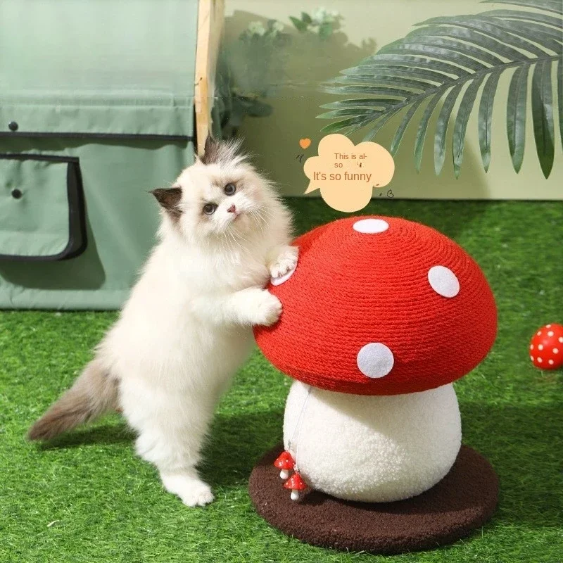 Cat Scratching Post Wear-resistant Non-scratch Vertical Small Cat Climbing Frame Red Umbrella Mushroom Pet Hot News