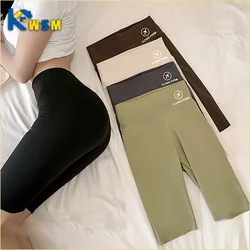 Summer Shark Bottoming Trousers Female External Wear Thin Section High Waist Lift Hip Elastic Yoga Five-minute Trousers Female