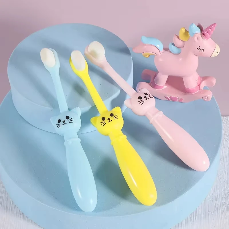 Children Cute Cartoon Cat Super Soft Bristle Toothbrush Baby Tooth Brush Kids Training Dental Care for 1-6Y Child Baby Items