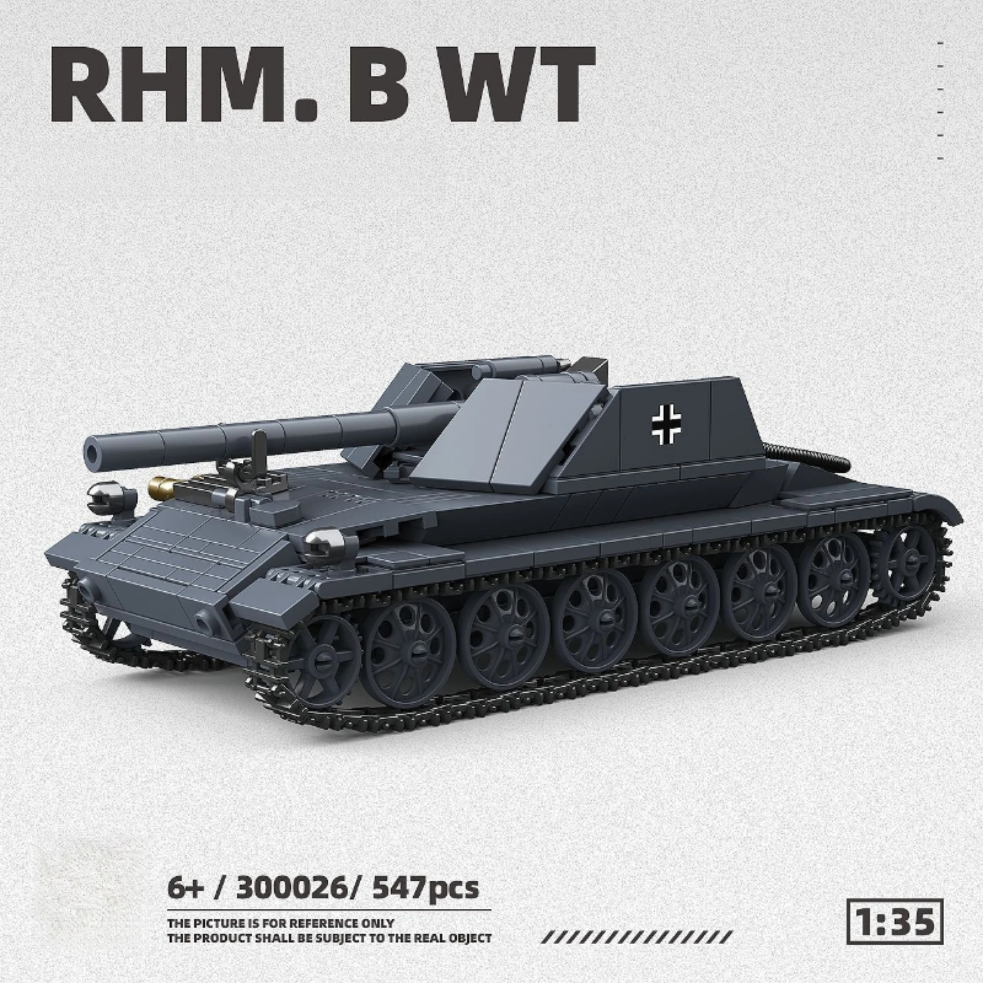 547-teiliger RHM.B WT Militär-Panzerträger Baukasten Technisches Armee-Fahrzeugmodell Bausteine Montage-Spielzeug für Erwachsene Sammler