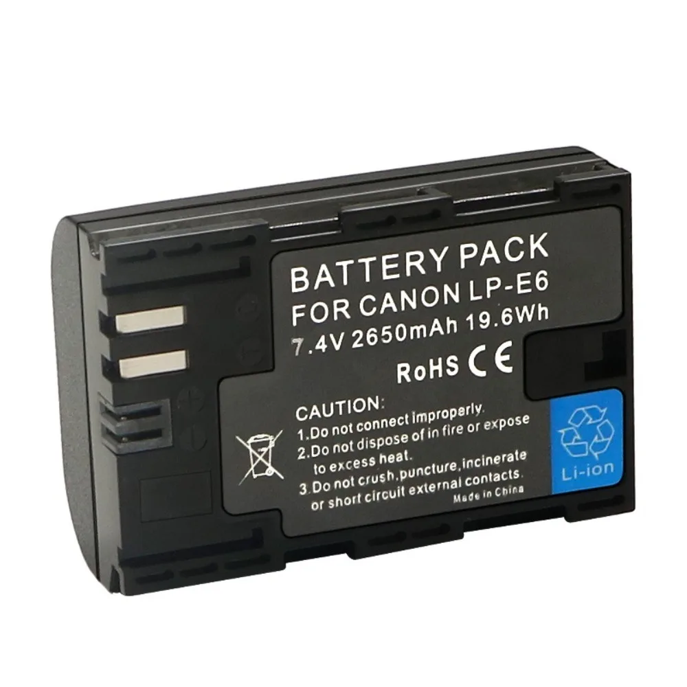 LP-E6 LPE6 Camera Battery For Canon EOS 5D Mark II 2 III 3 6D 7D 60D 60Da 70D 80D 90D DSLR for EOS 5DS Digital Battery 2750mAh