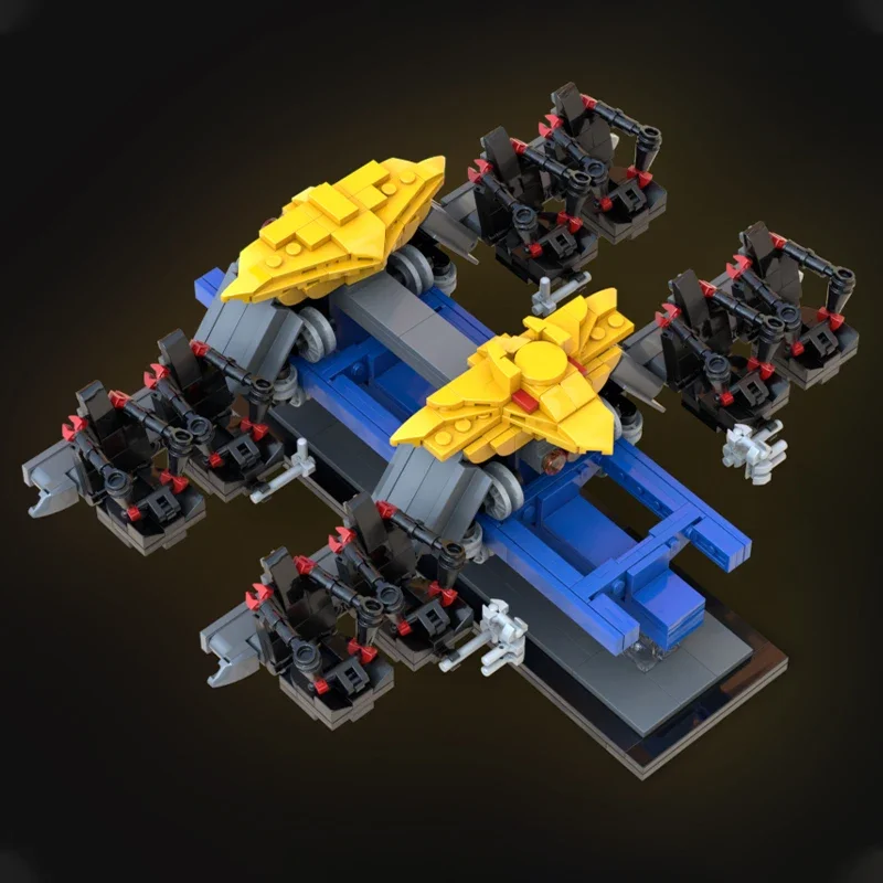 831pcs MOC Gatekeeper Roller Coaster Train Architecture Building Block Christmas Gift Inspiring DIY Creative For Kids