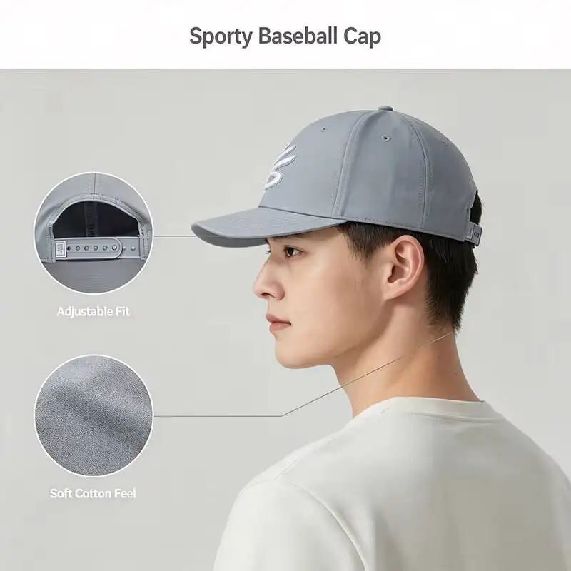 New Under New Armour Grey Sport Baseball Cap Soft Cotton Curved Brim Adjustable Back Hat for Everyday Running Golf Streetwear