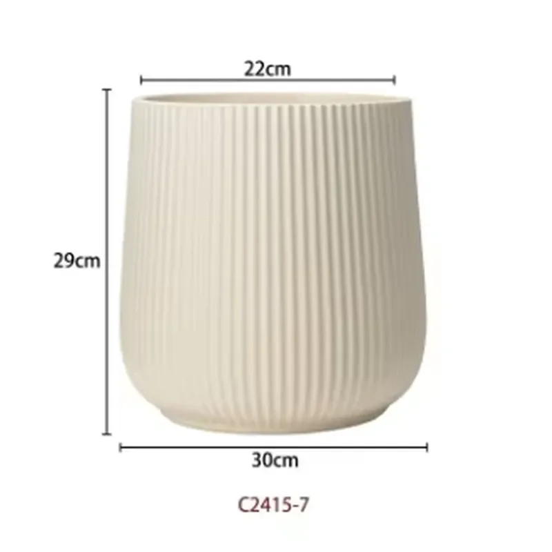 for Large White Plastic Plant Pot Garden Artificial Flower Pot Indoor Decorative Planter for Home