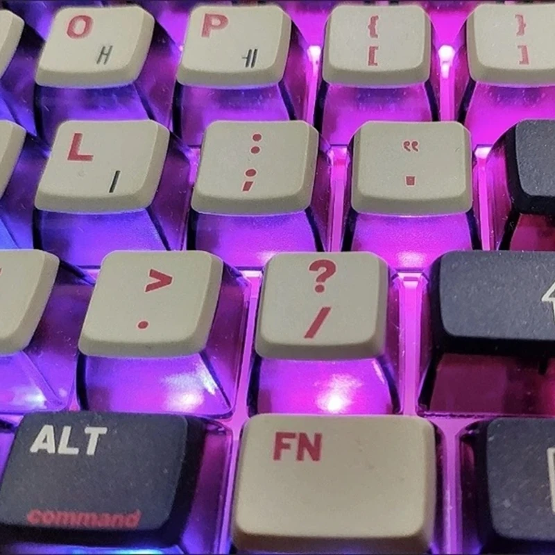 116 Keycap PBT Backlighting Keycaps Profil ASA Keycap Backlit Tembus Industri Industri untuk Keyboard Mekanis